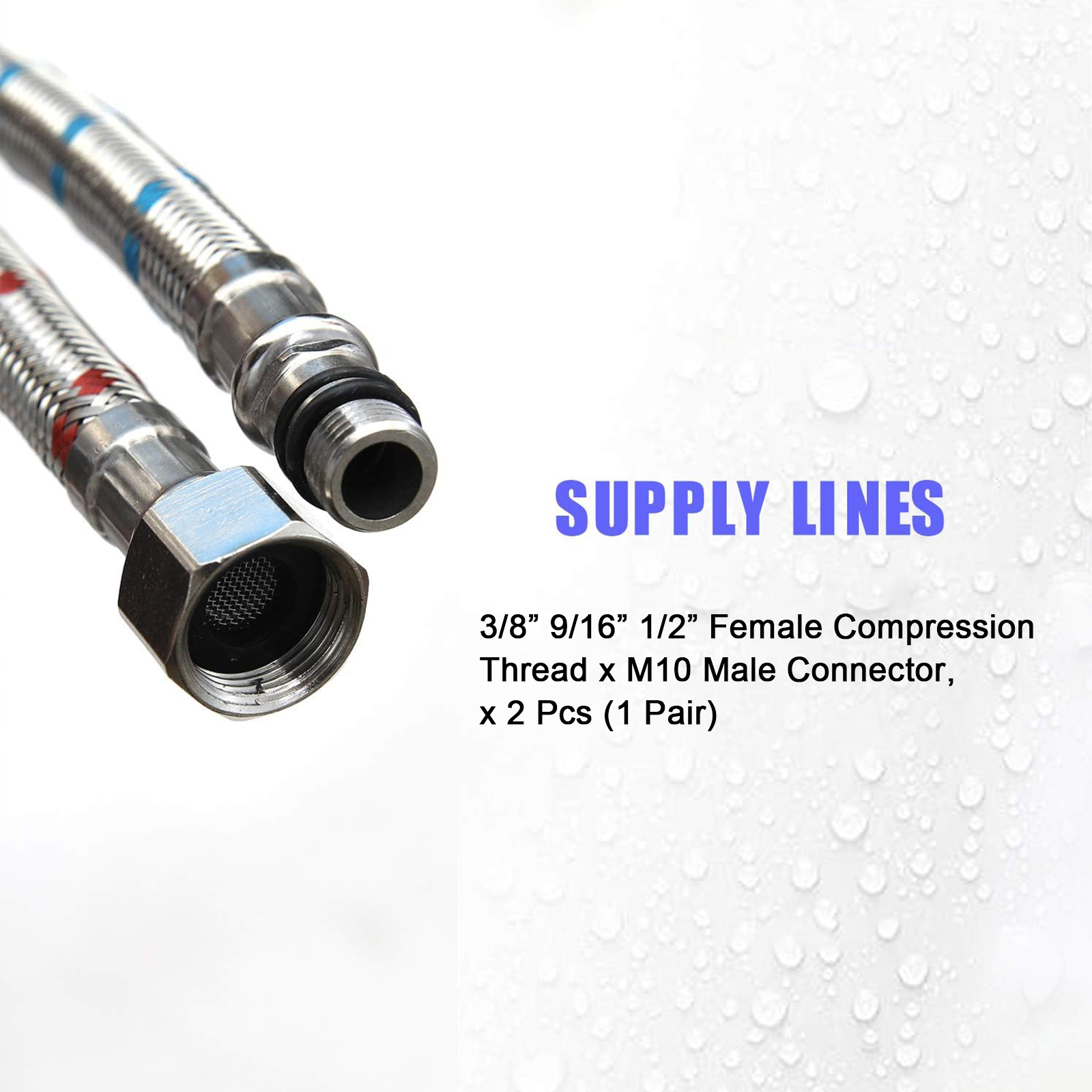 2 Piece 24-Inch Long Faucet Co - مراجعة Flexible Hose Braided وسعره