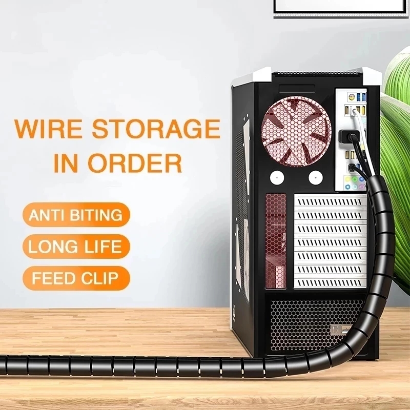 1/2M Flexible Spiral Cable Org - مراجعة Plastic Pipe Clip وسعره