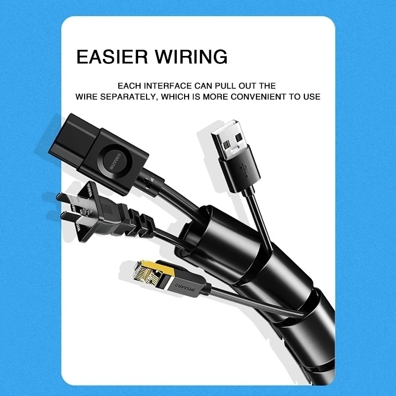 1/2M Flexible Spiral Cable Org - مراجعة Plastic Pipe Clip وسعره
