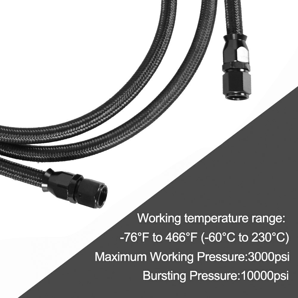 2 X 7Ft AN6 Flexible PTFE Tran - مراجعة Flexible Hose Braided وسعره