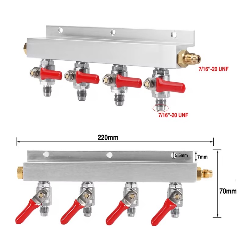 IMAICTUU 4 Way Gas Manifold Co - مراجعة Push Fit Connector وسعره