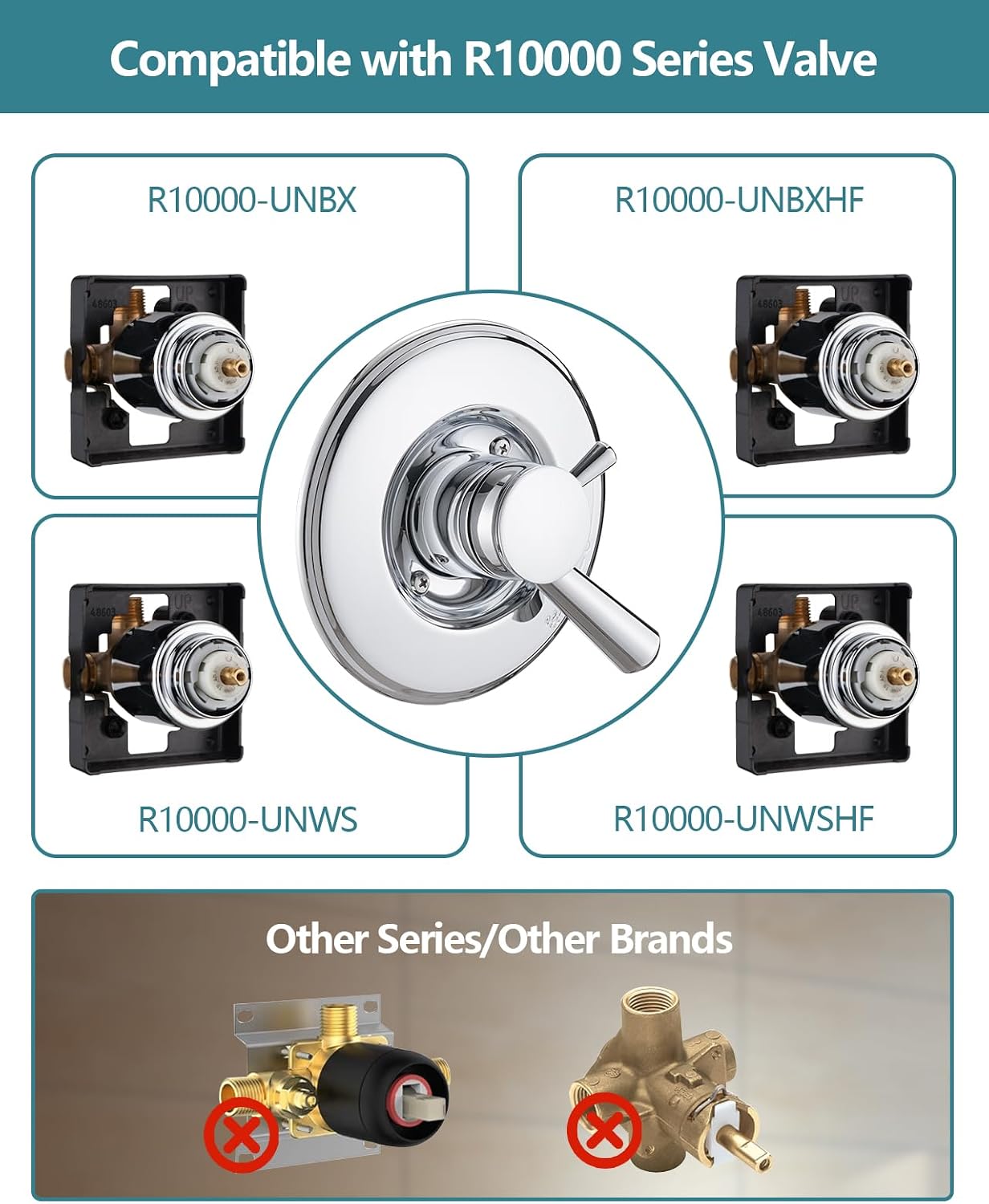 Chrome Shower Trim Kit Compati - مراجعة Shower Valve Cartridge وسعره